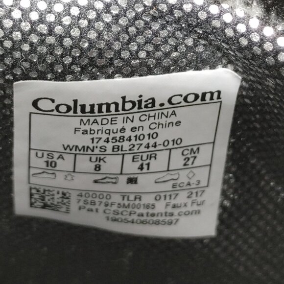 Columbia Bangor Slip Omni-Heat Winter Boot In Black Nubuck And Suede Leather... - Picture 4 of 11